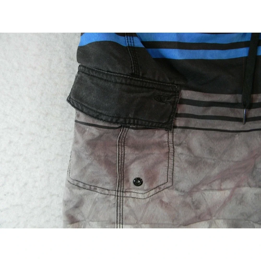 O'Neill Board Shorts Swim Trunks Mens 29 x 11 Blue Microfiber Cargo Pocket
